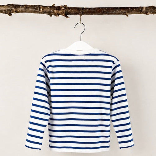 Number 5 Top - Blue & White Stripe