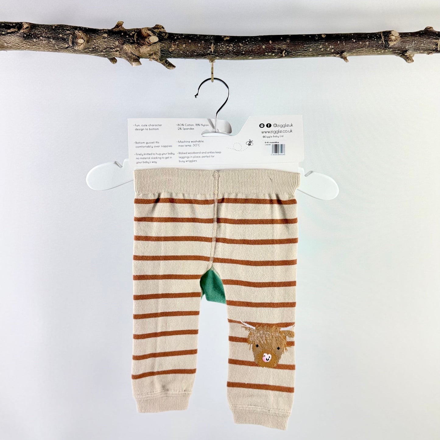 Knitted Highland Cow Leggings & Socks Set