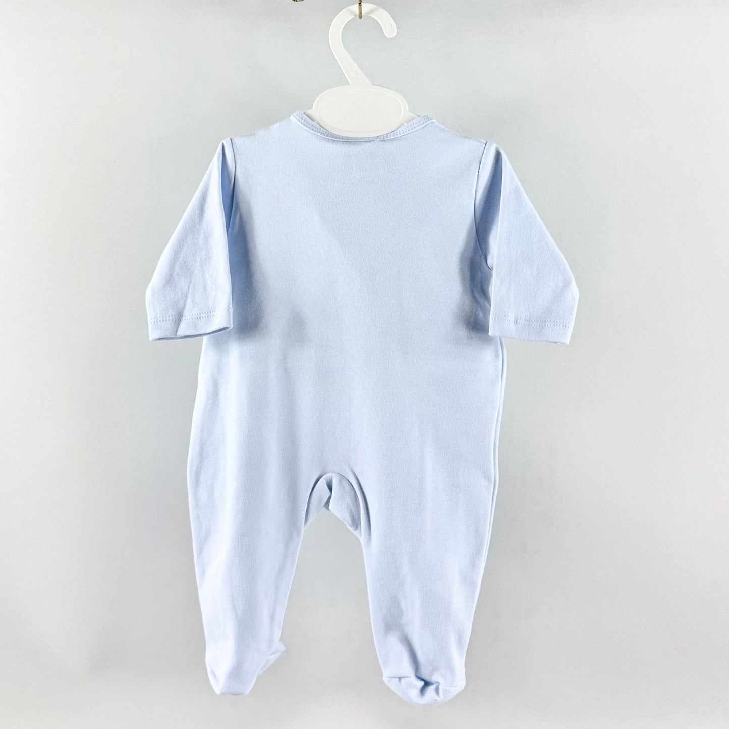 Elephant & Bird Sleepsuit - Blue