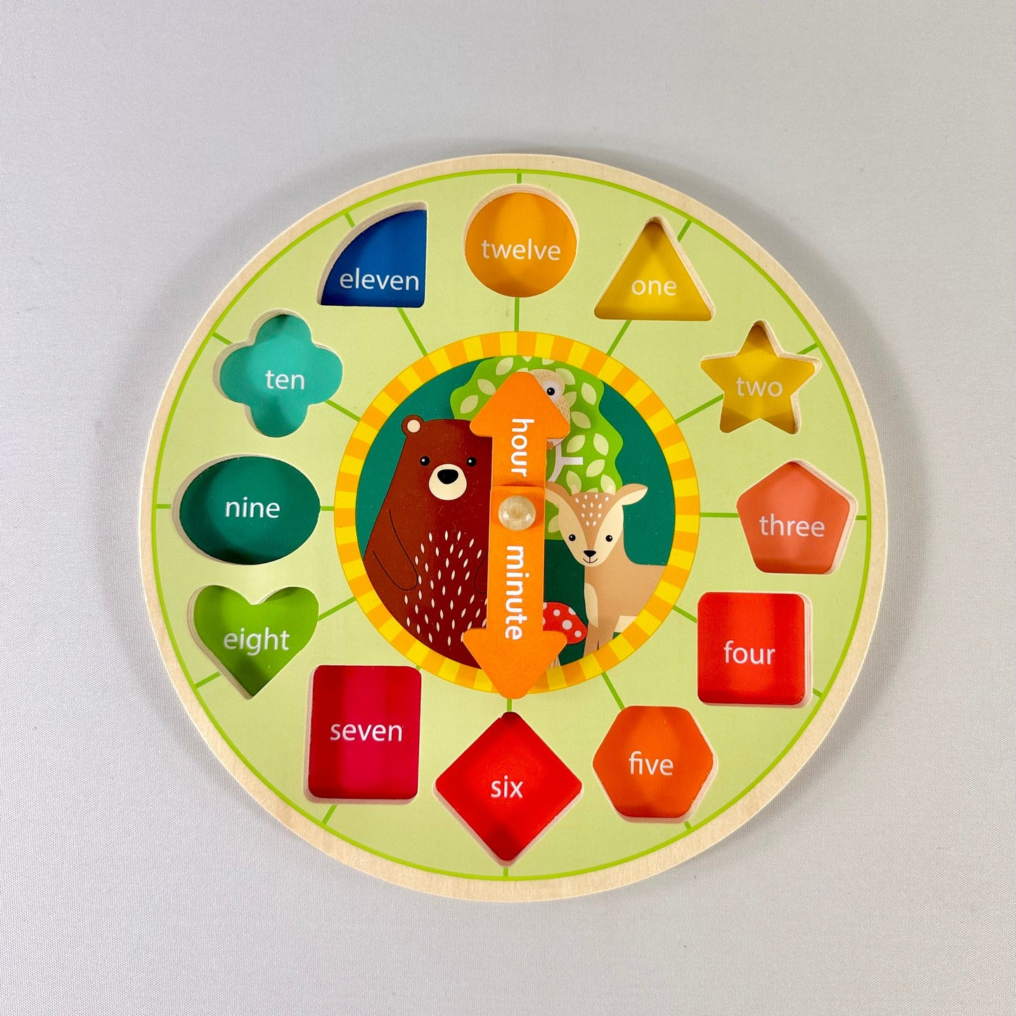 Woodland Shape Sorting Clock