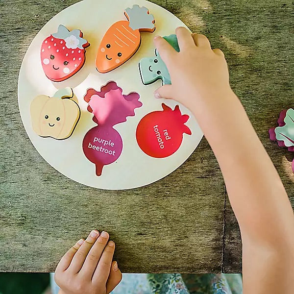 Happy Veggies Wooden Puzzle