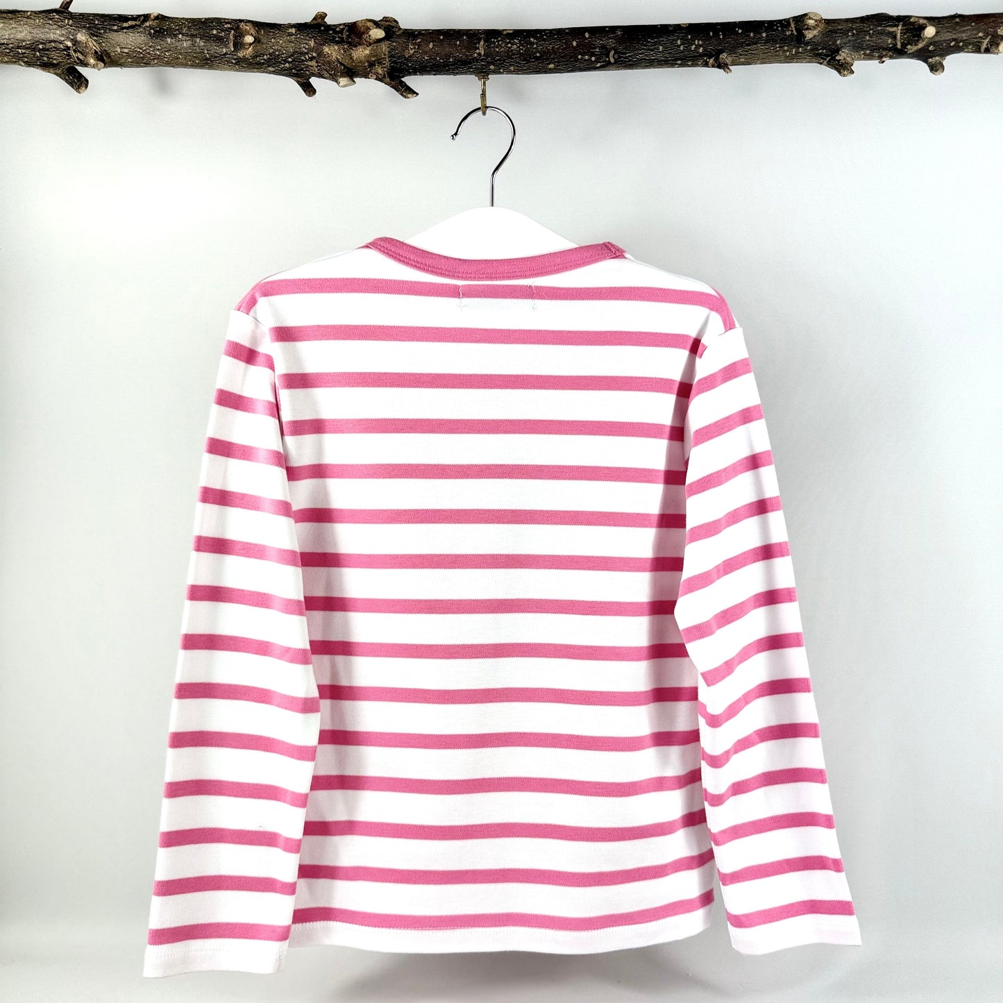 Number 5 Top - Pink & White Stripe