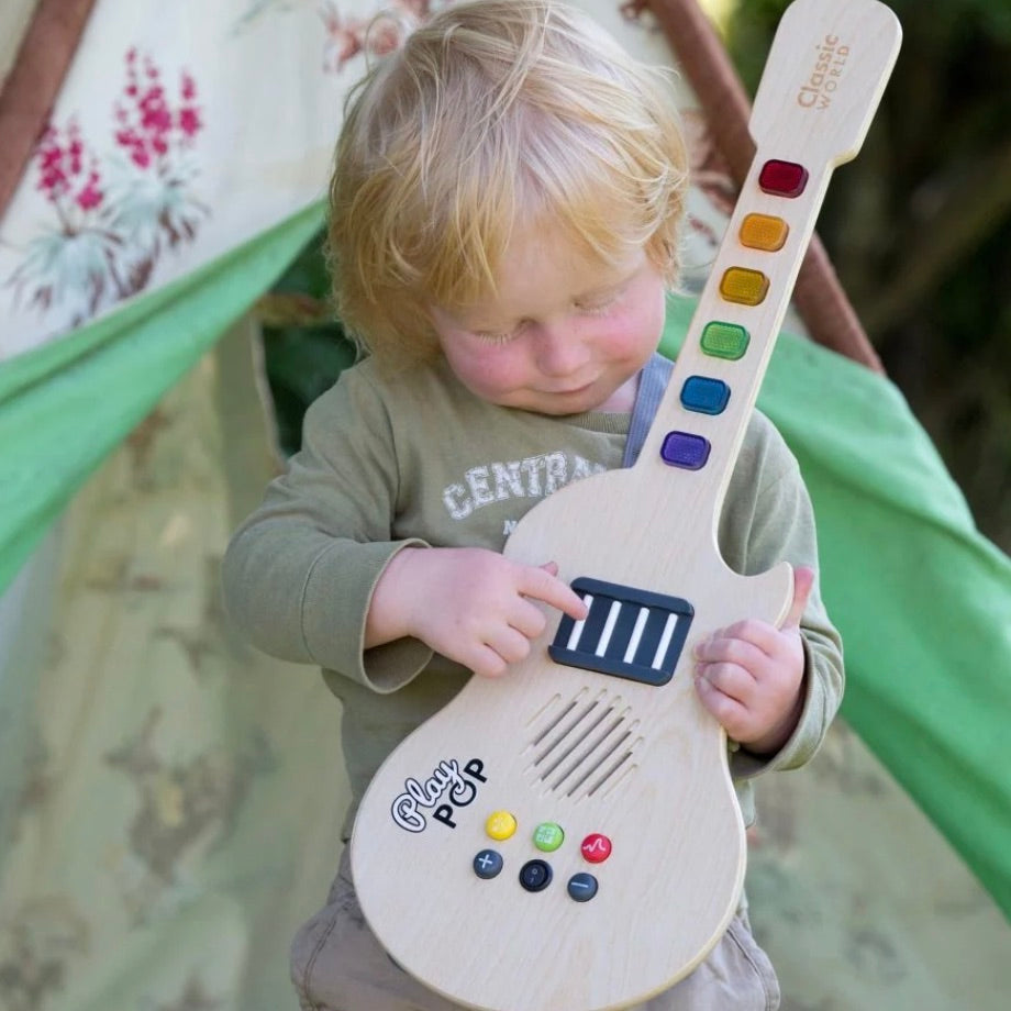 Light Up Wooden Electric Guitar
