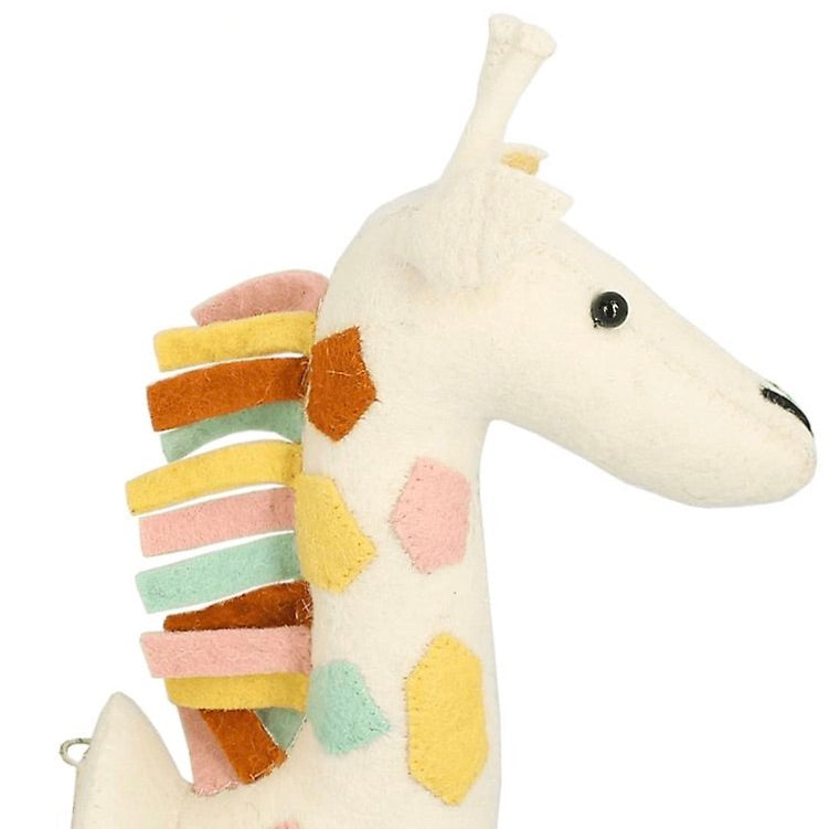 Pastel Giraffe Felt Head