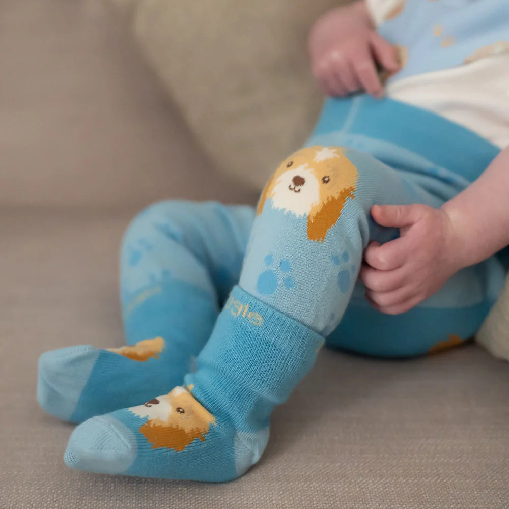 Knitted Puppy Leggings & Socks Set