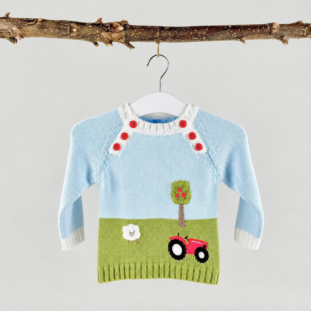 Knitted Farmyard Tractor Jumper