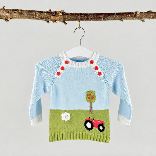 Knitted Farmyard Tractor Jumper