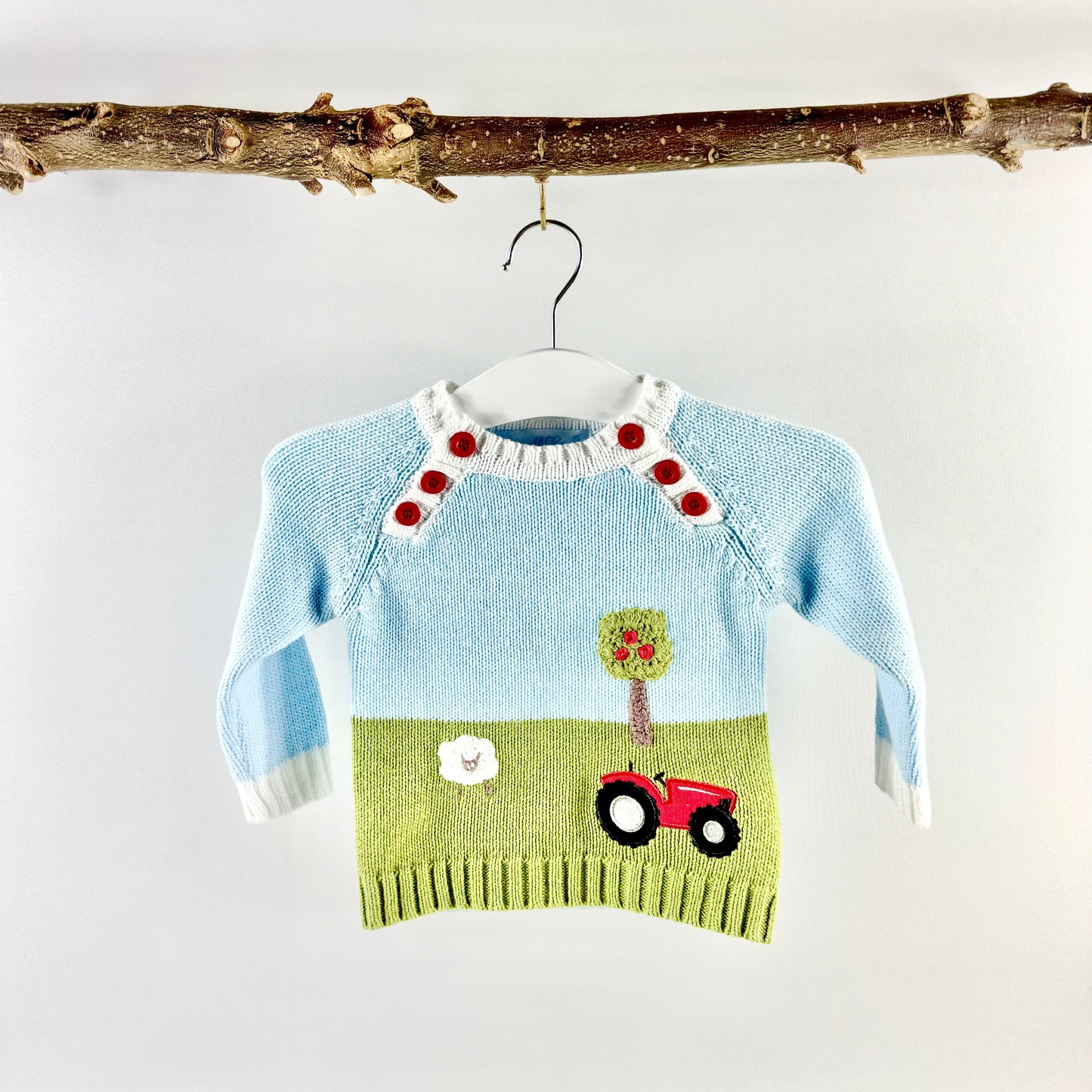 Knitted Farmyard Tractor Jumper