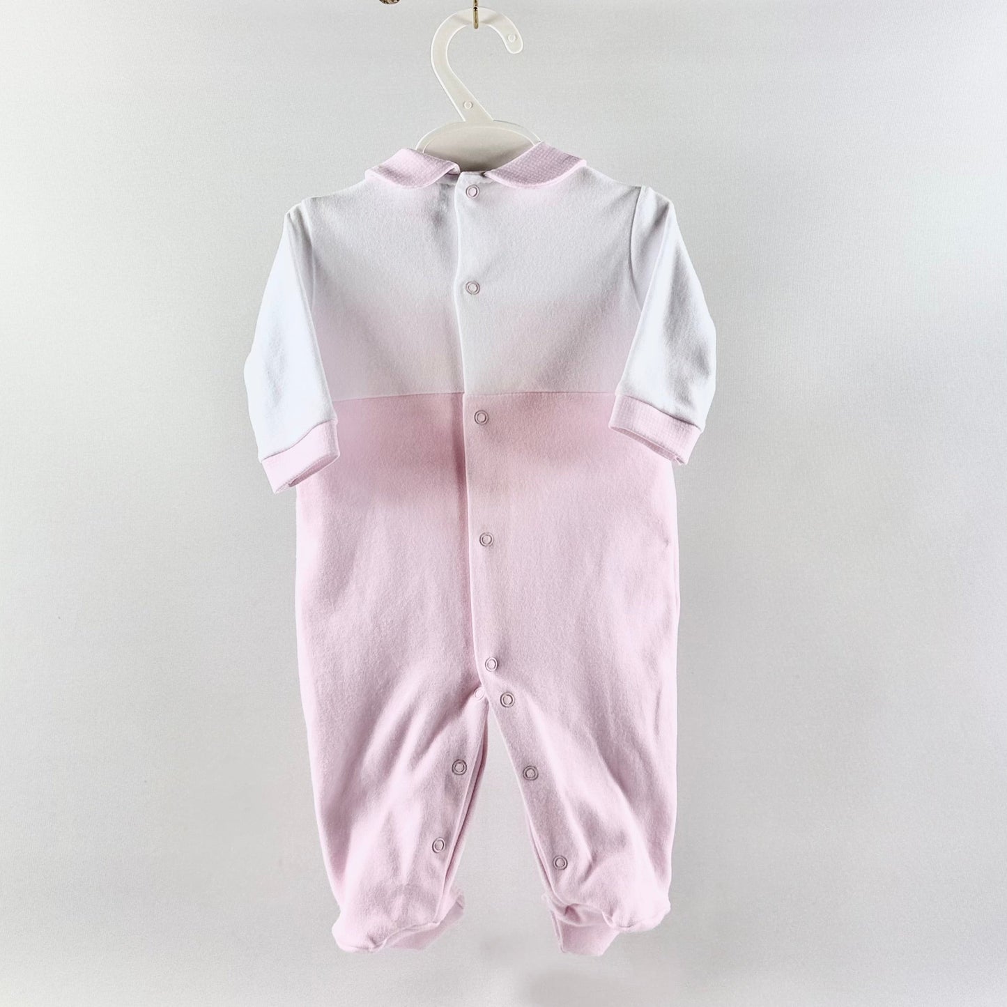 Bunny Sleepsuit - Pink & White