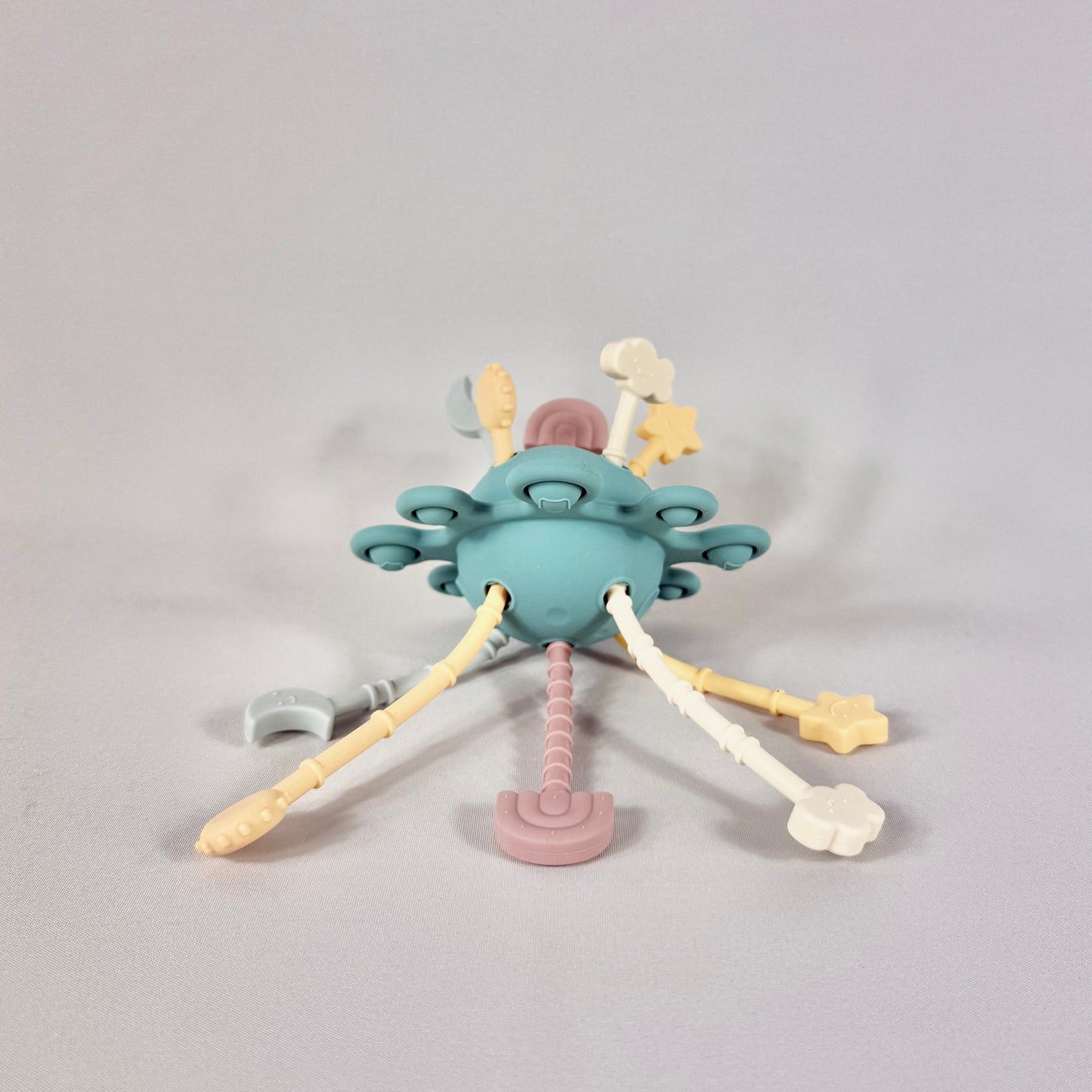 Silicone Pull & Pop Sensory Toy - Blue