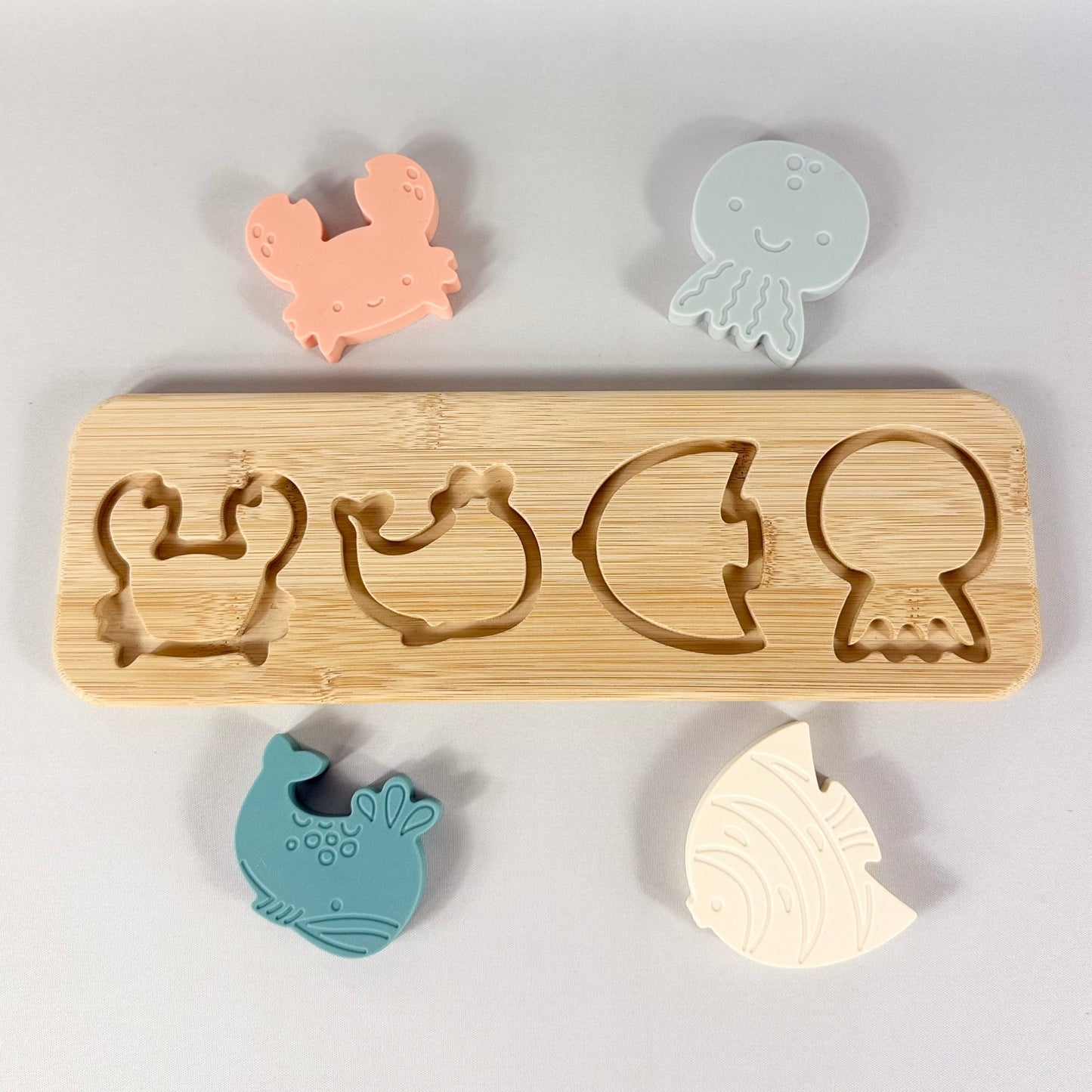 Silicone Sea Life Animal Matching Puzzle & Teether Set