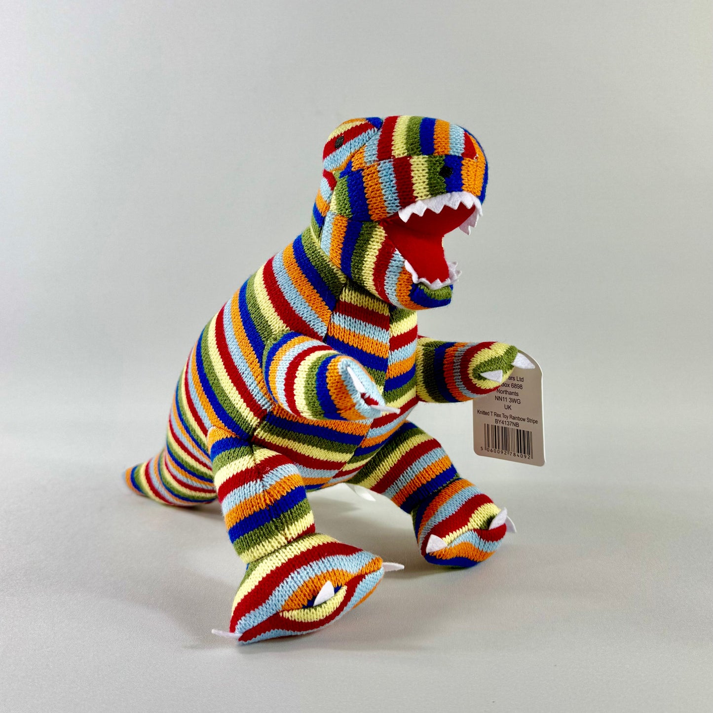 Knitted Stripe T-Rex Dinosaur