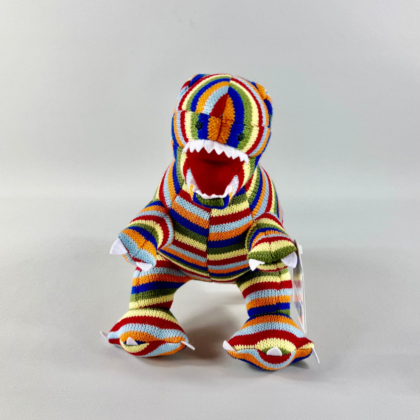 Knitted Stripe T-Rex Dinosaur