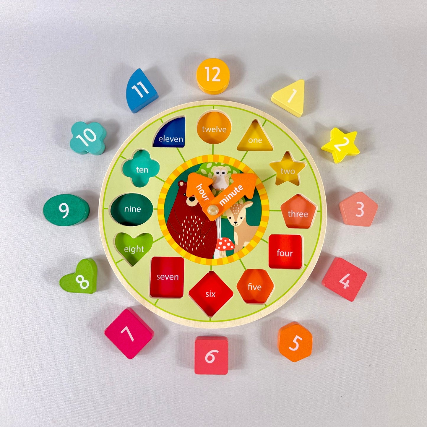 Woodland Shape Sorting Clock
