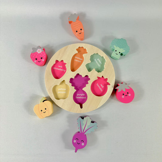 Happy Veggies Wooden Puzzle