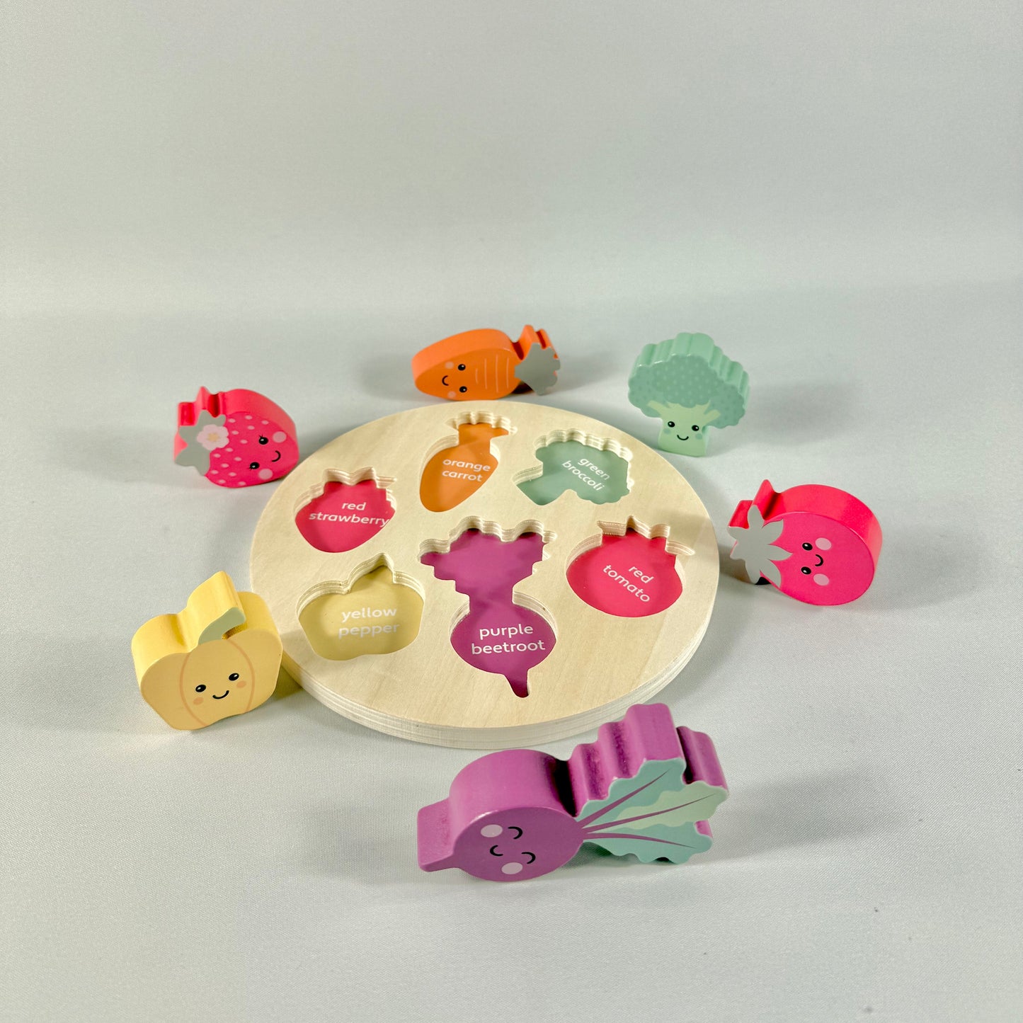 Happy Veggies Wooden Puzzle