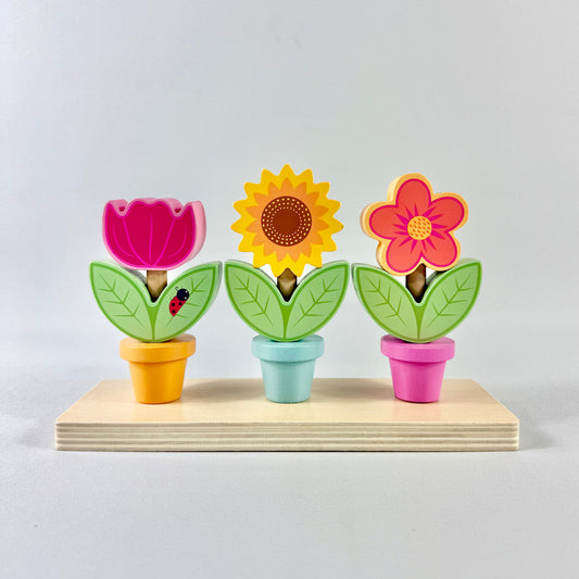 Wooden Stacking Flower Pots