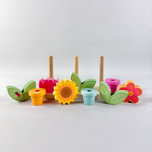 Wooden Stacking Flower Pots