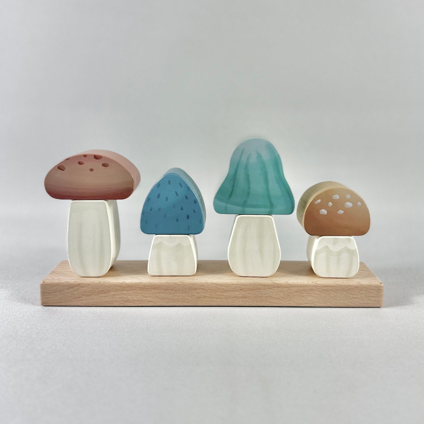 Wooden Mushroom Stacking Puzzle