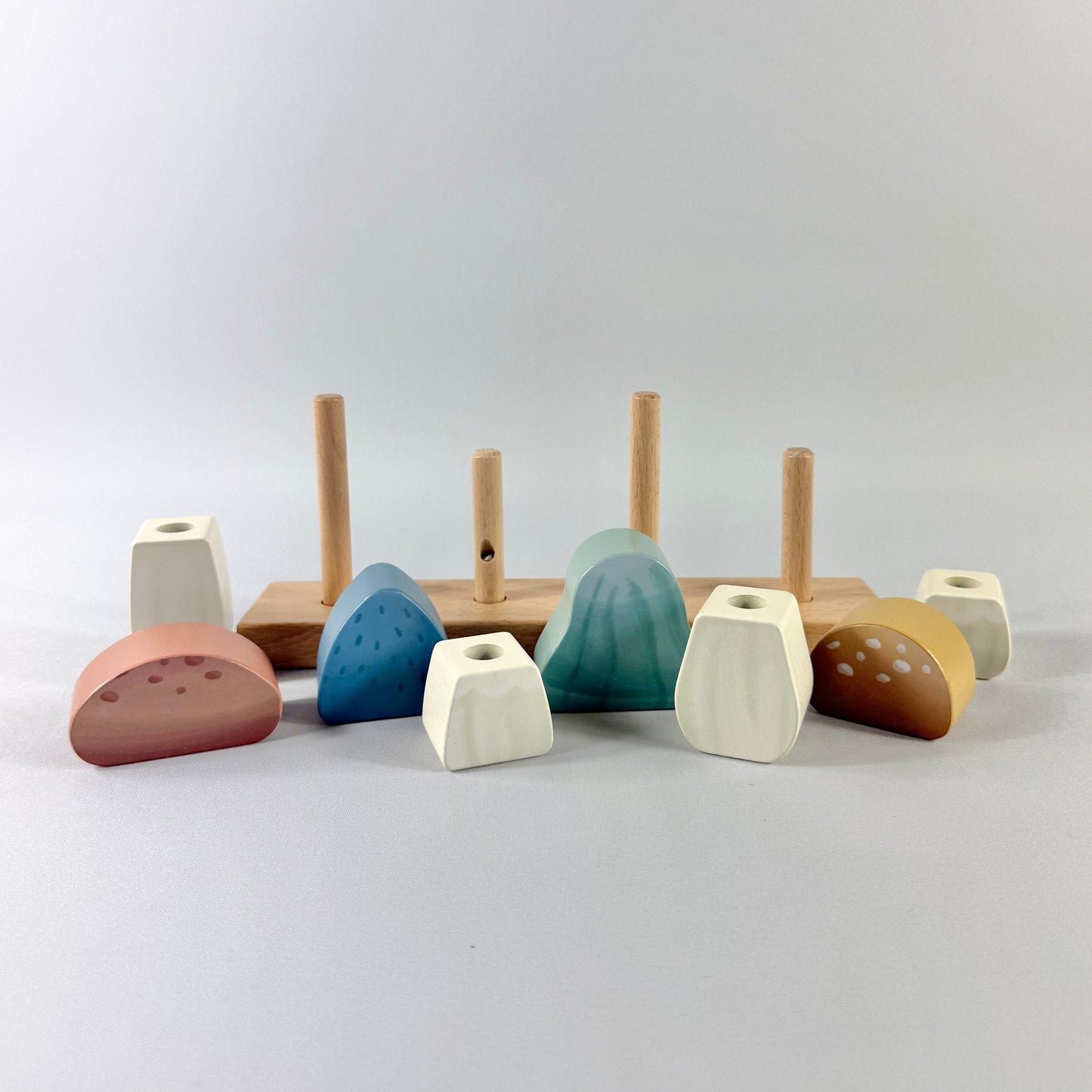 Wooden Mushroom Stacking Puzzle