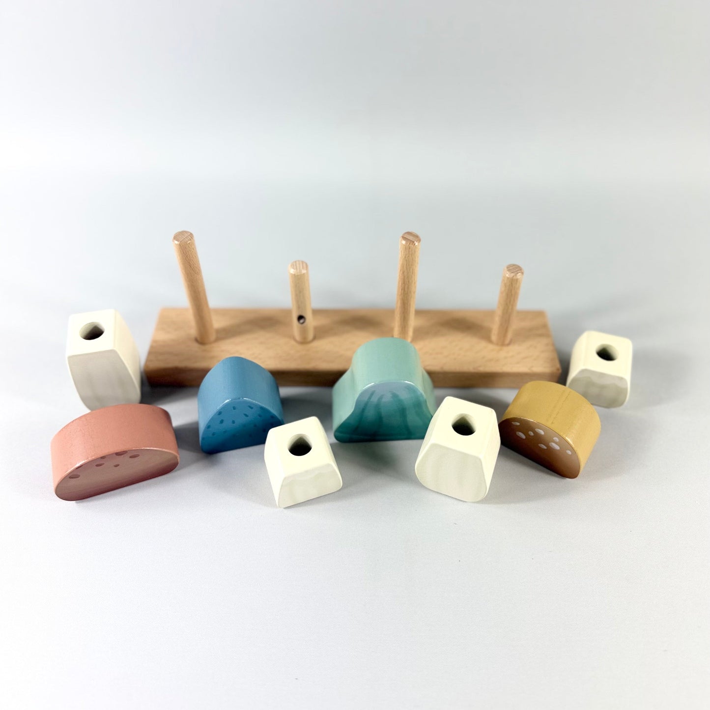 Wooden Mushroom Stacking Puzzle
