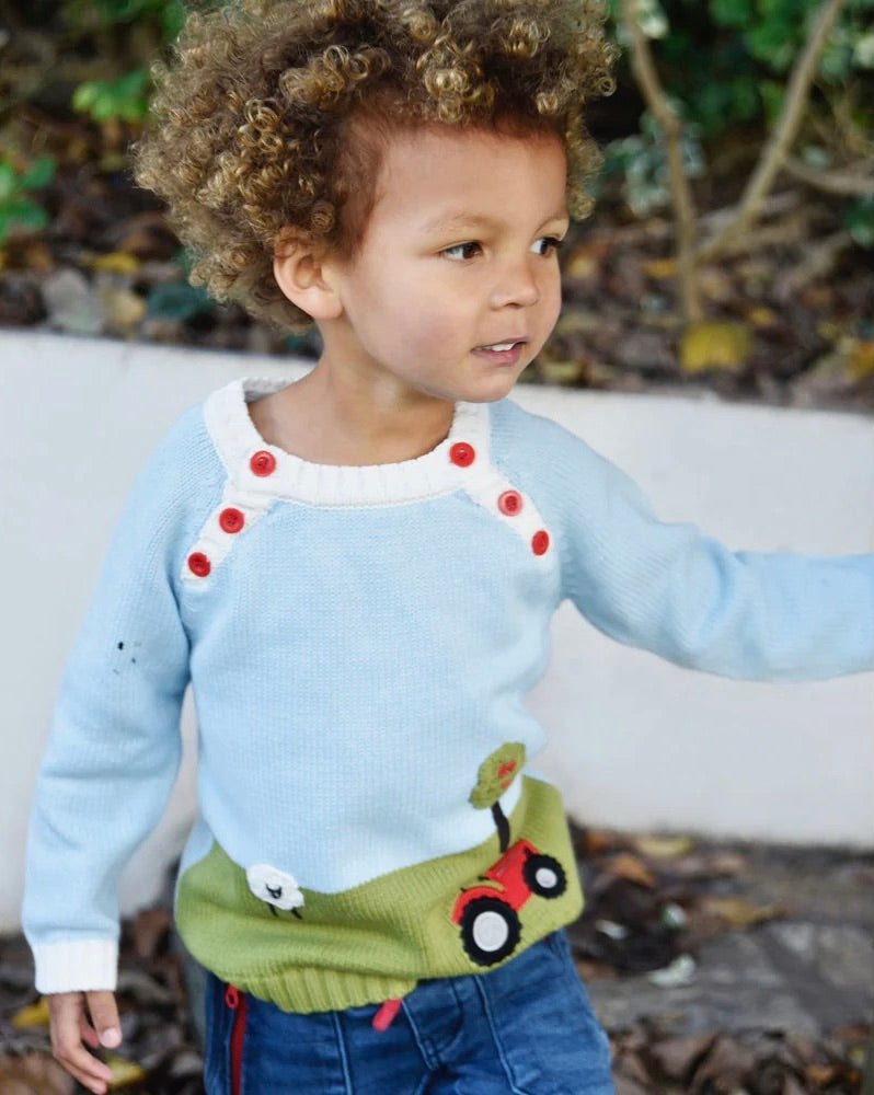 Knitted Farmyard Tractor Jumper