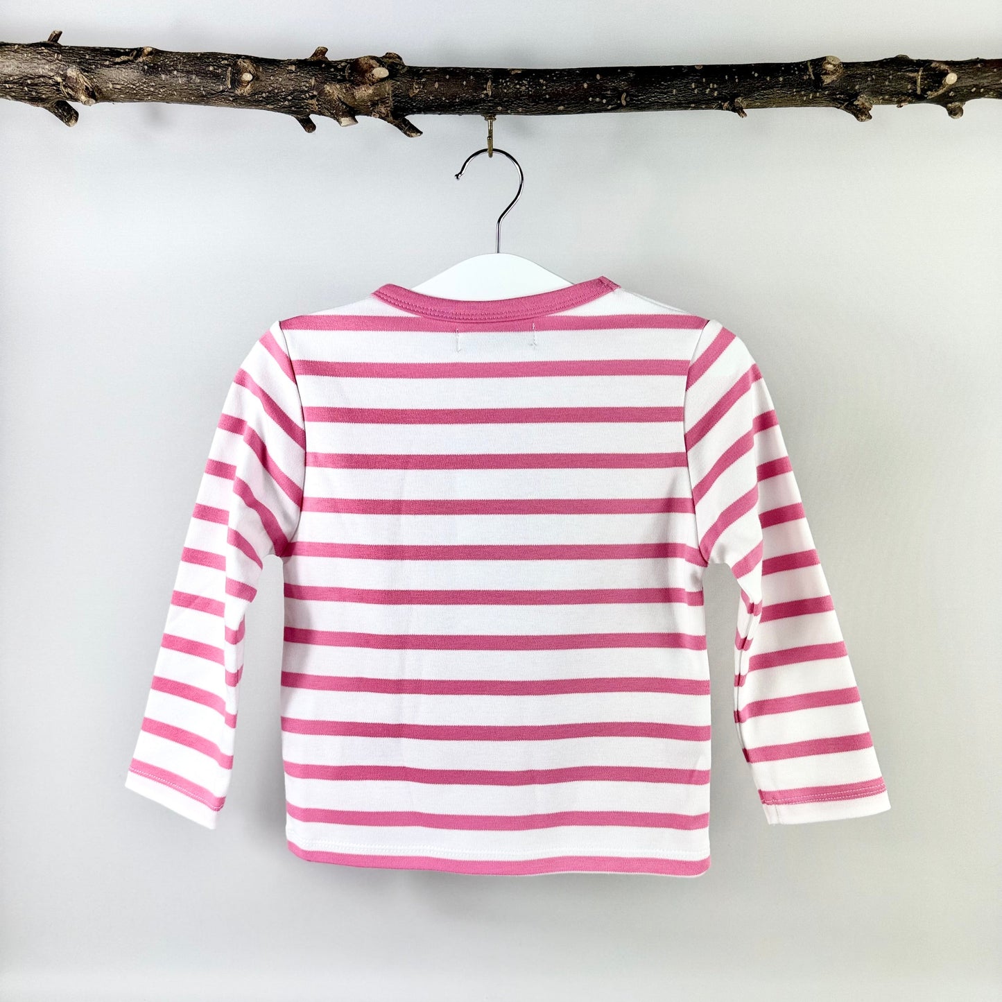 Number 2 Top - Pink & White Stripe