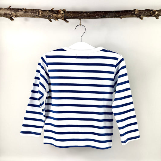 Number 3 Top - Blue & White Stripe