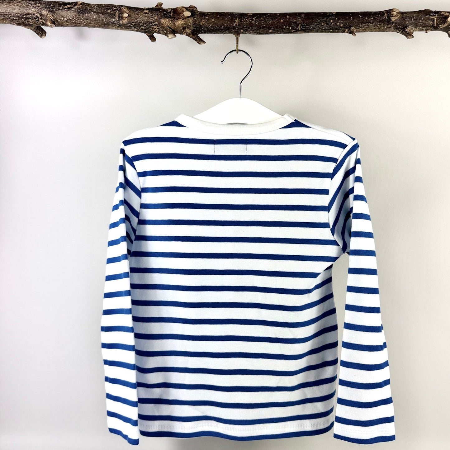 Number 4 Top - Blue & White Stripe