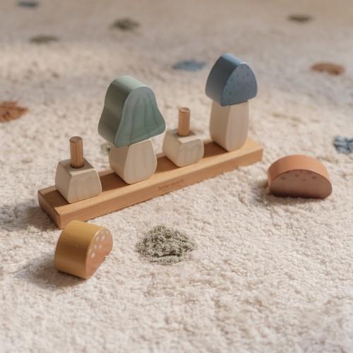 Wooden Mushroom Stacking Puzzle