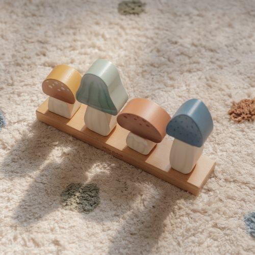 Wooden Mushroom Stacking Puzzle