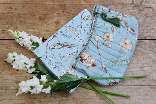 Blue Blossom Toiletries Bag