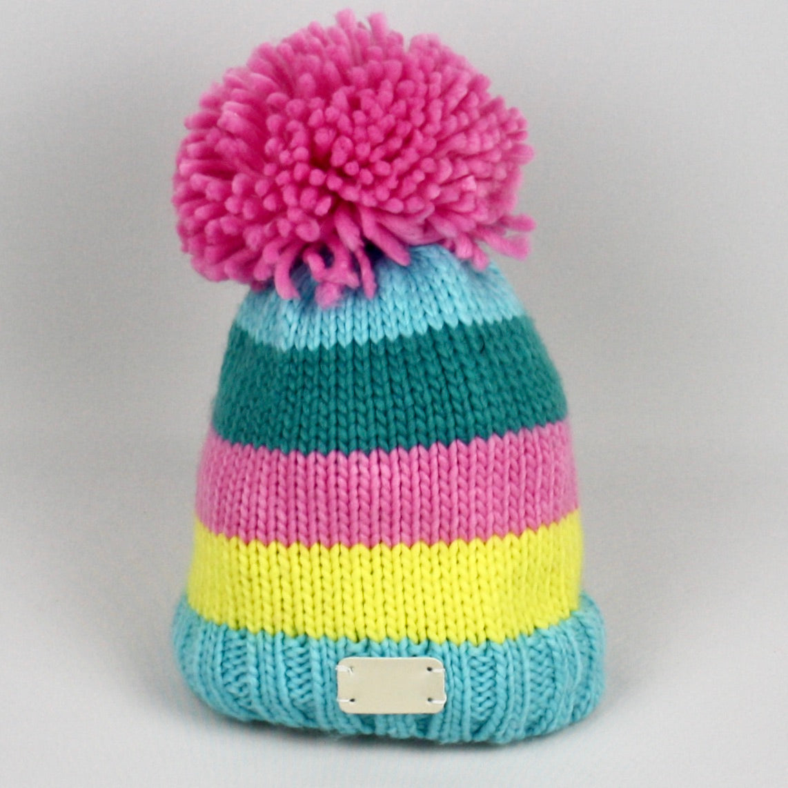 Pastel Stripes Bobble Hat