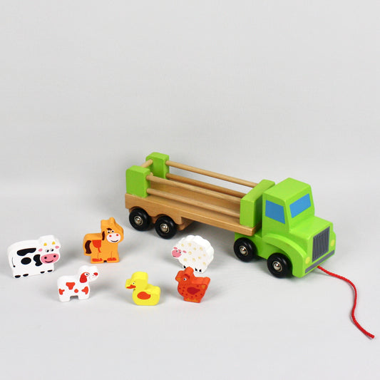 Wooden Farmyard Lorry & Animals