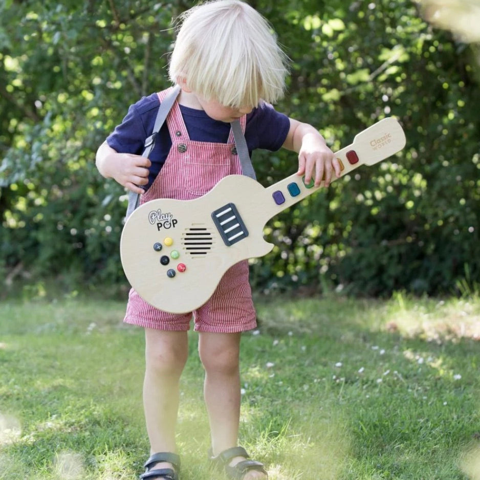 Light Up Wooden Electric Guitar