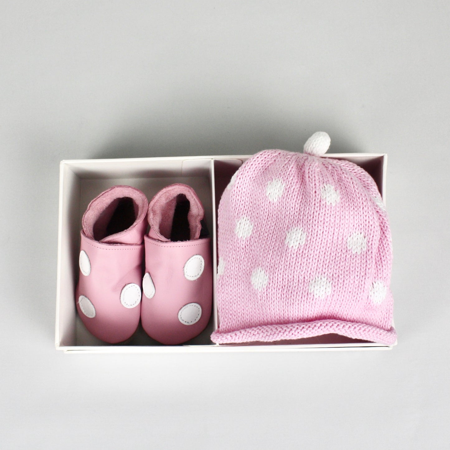 Pink Polka Dot Hat & Shoes