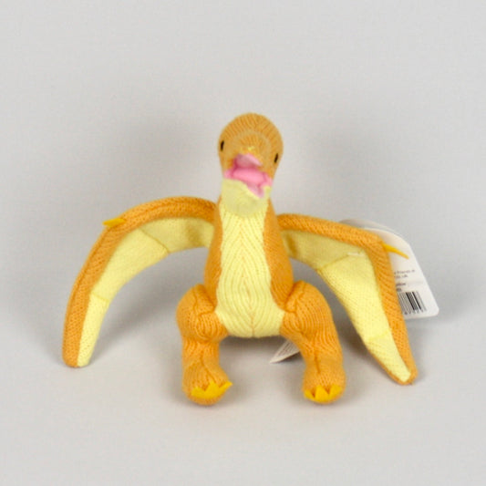 Mustard Pterodactyl Knitted Soft Toy Rattle