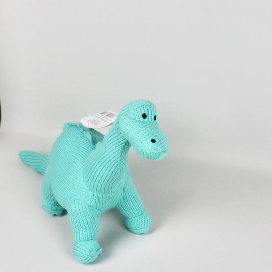 Large Ice Blue Diplodocus Knitted Soft Toy