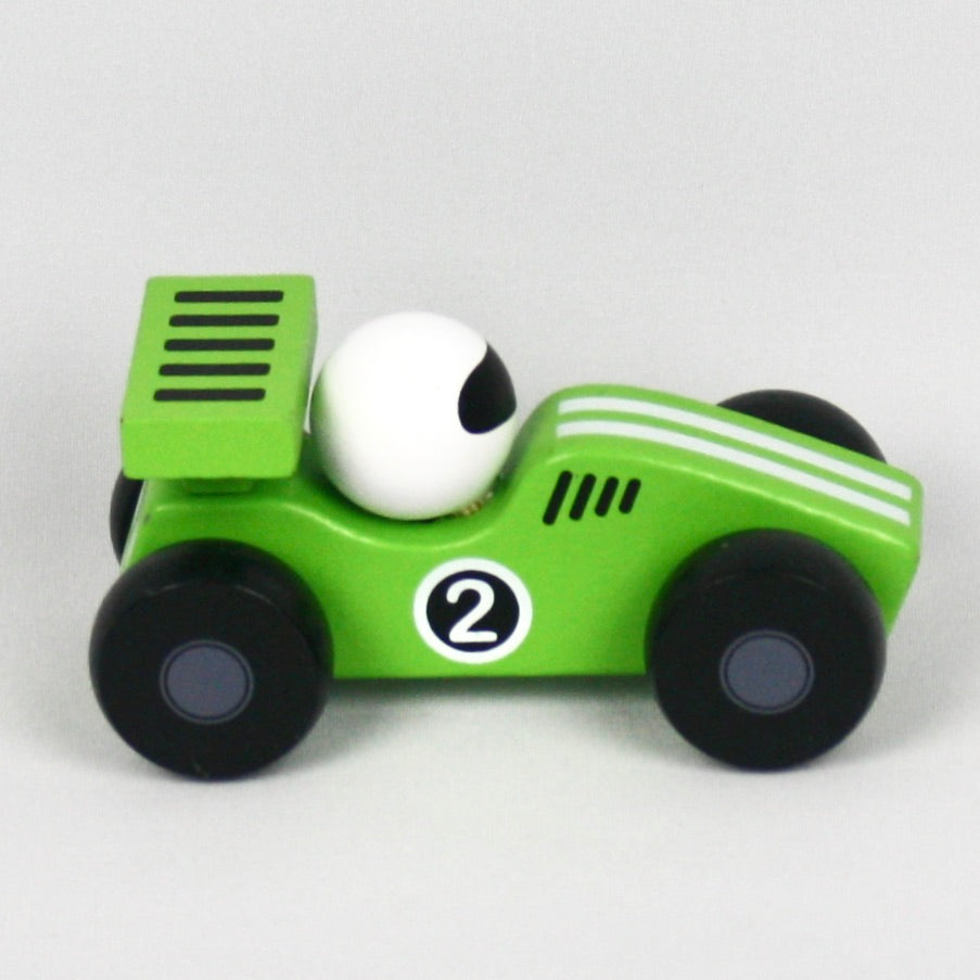 Green Wooden Racing Car