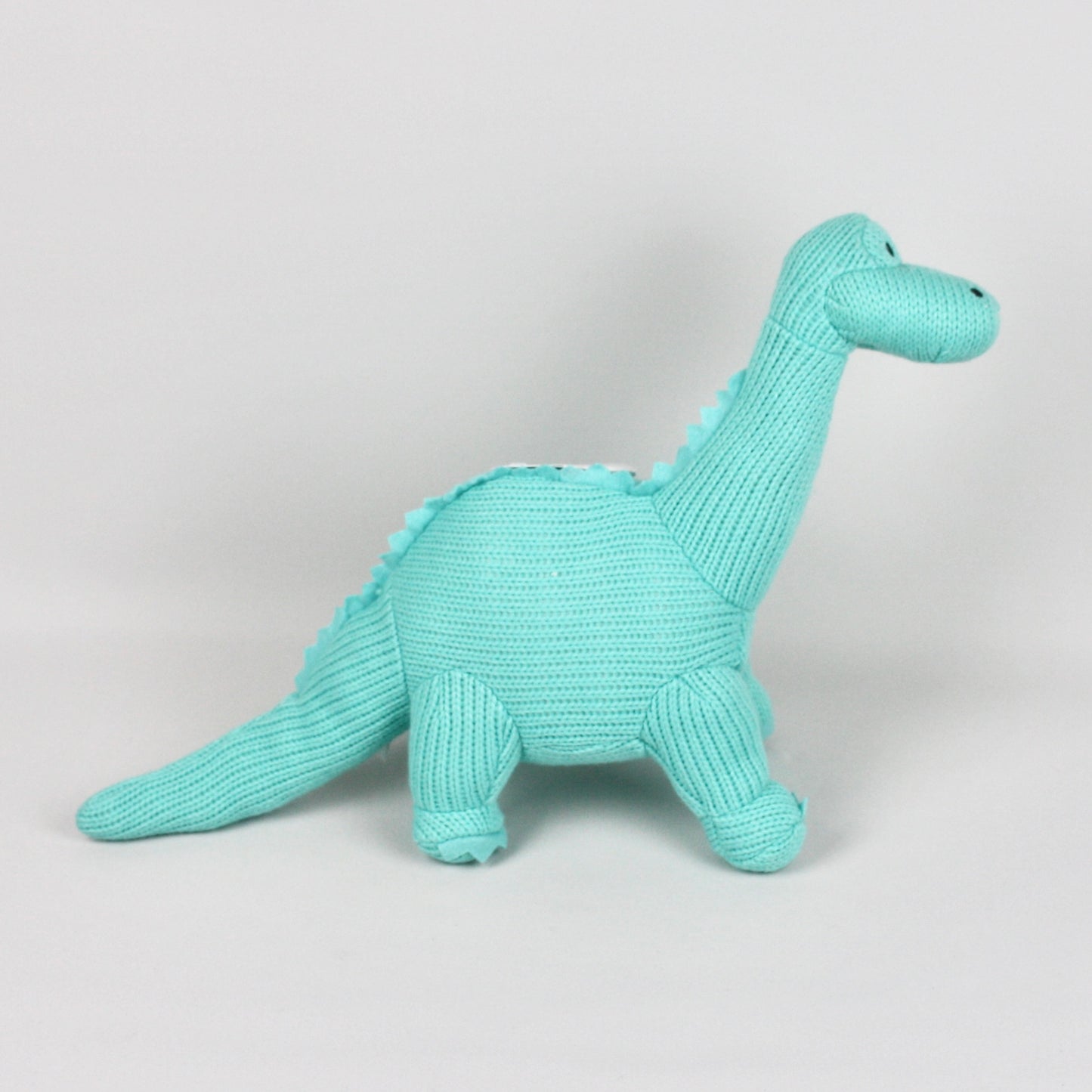 Large Ice Blue Diplodocus Knitted Soft Toy