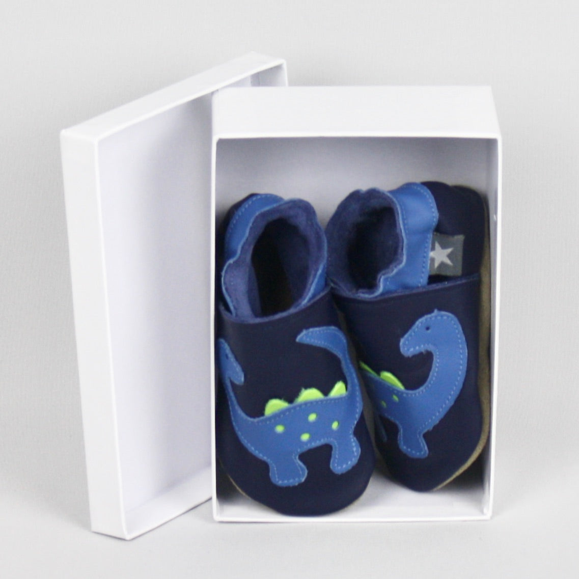 Blue Dinosaur Baby Shoes