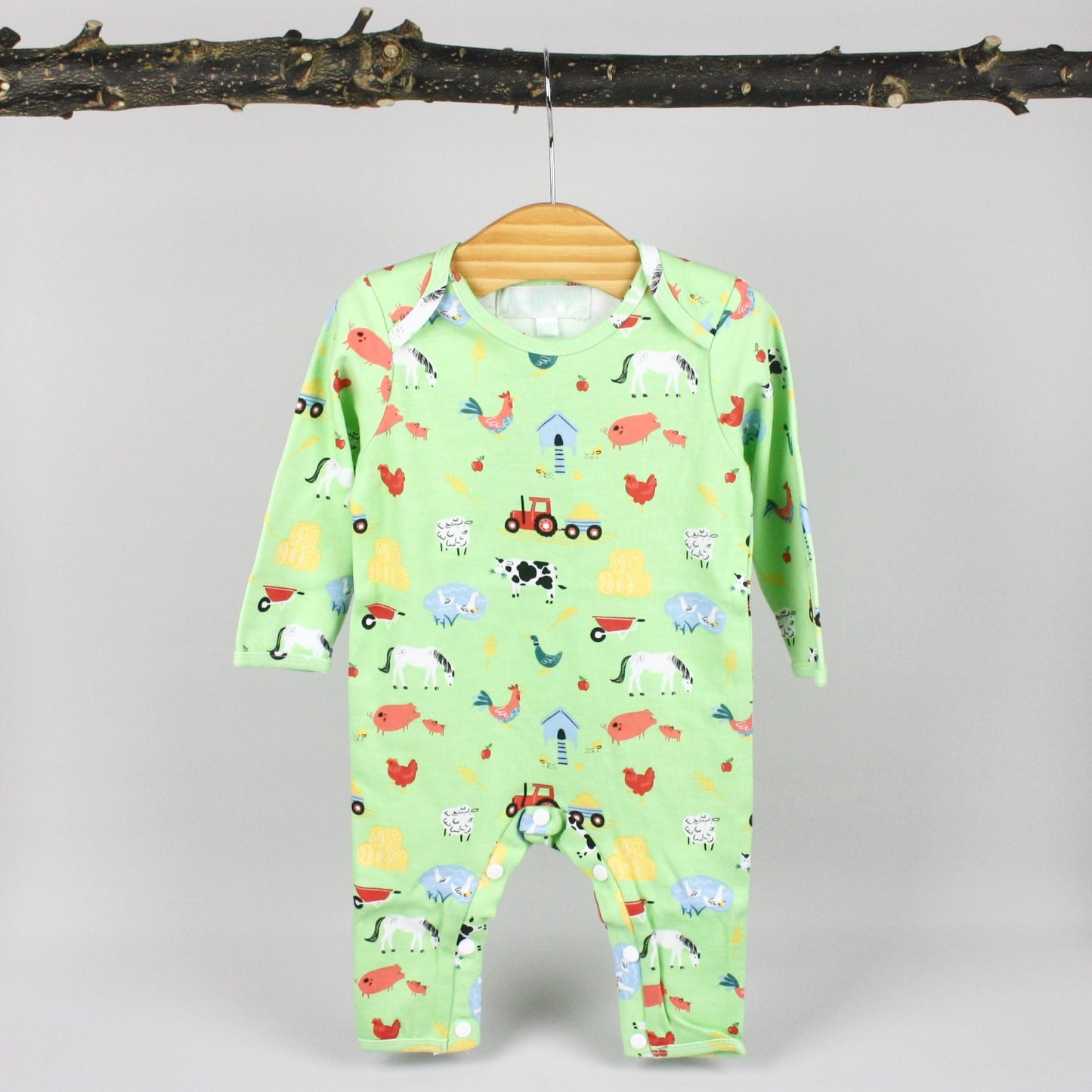 Vintage Farmyard Sleepsuit