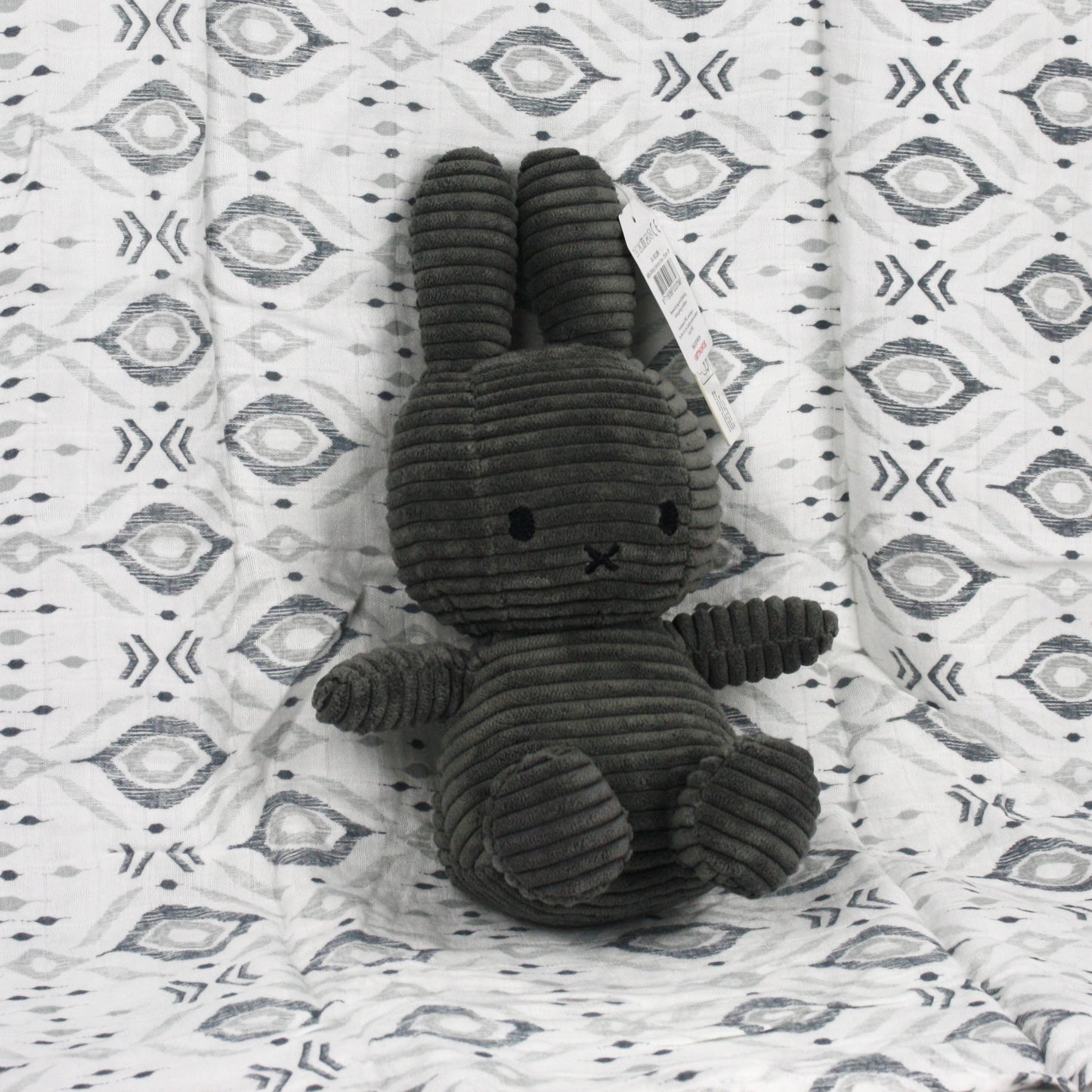 Grey Ikat Bamboo Swaddle & Corduroy Miffy