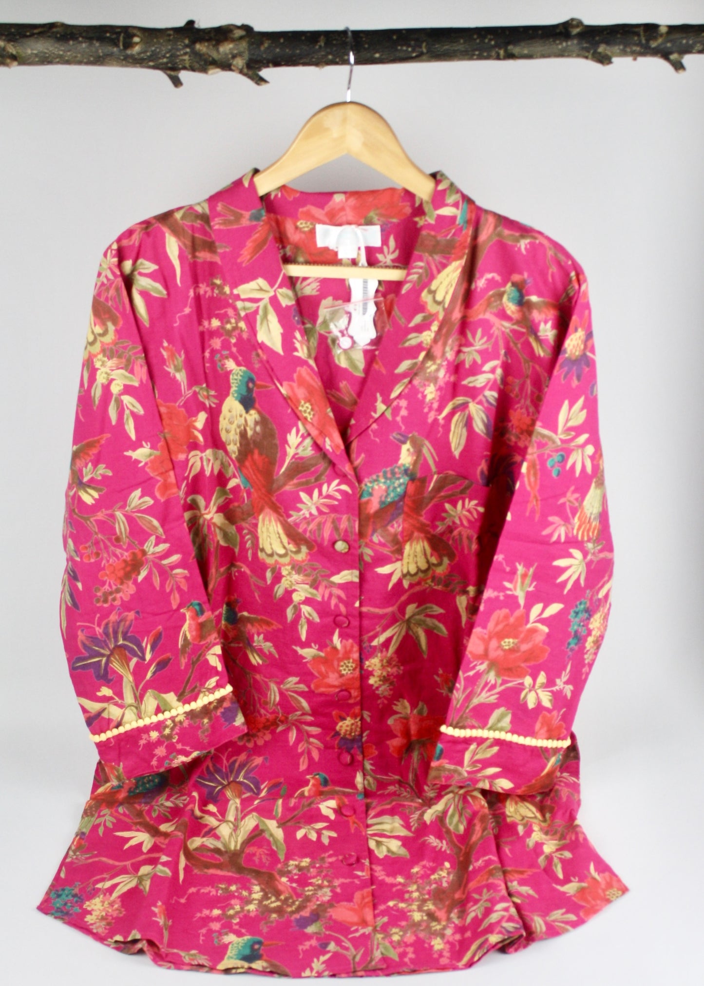 Hot Pink Chinoiserie Nightshirt