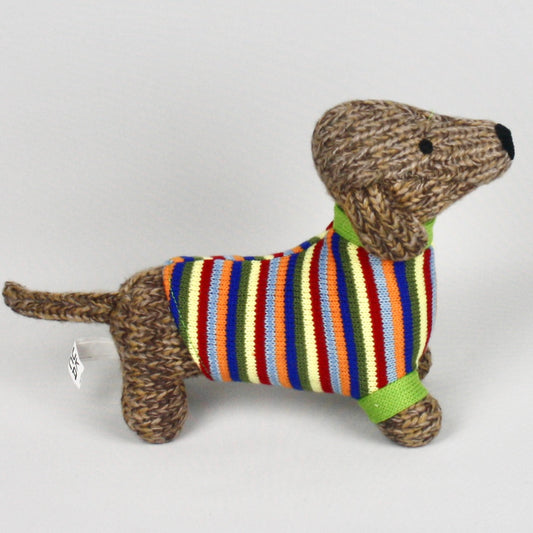 Sausage Dog Knitted Soft Toy