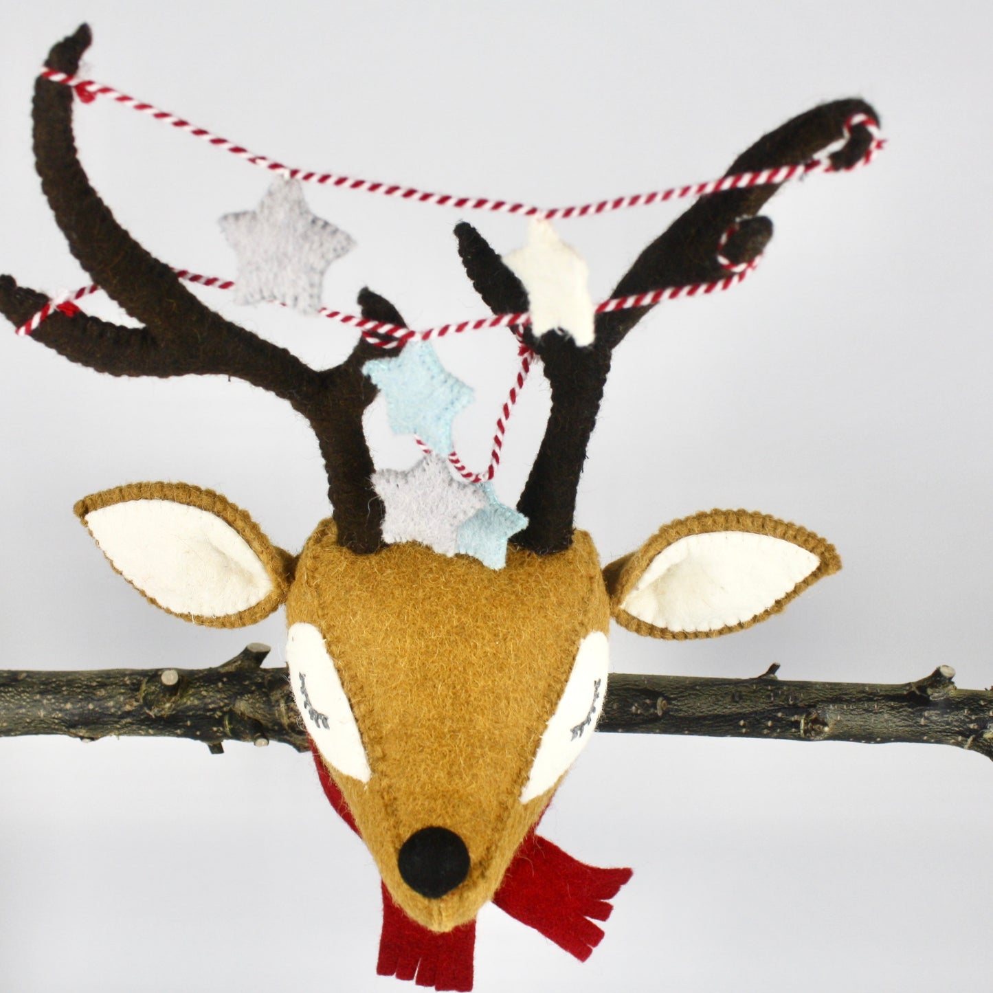 Reindeer with Stars Felt Head