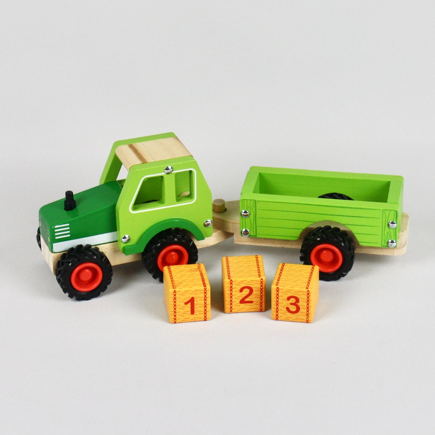 Wooden Tractor & Trailer