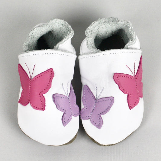 Lilac & Pink Butterly Baby Shoes