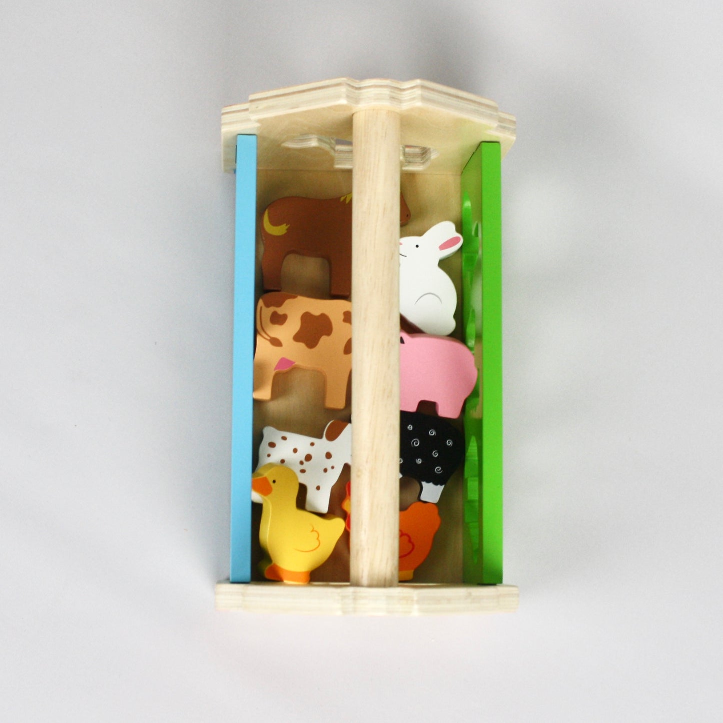 Wooden Barn & Animals Shape Sorter