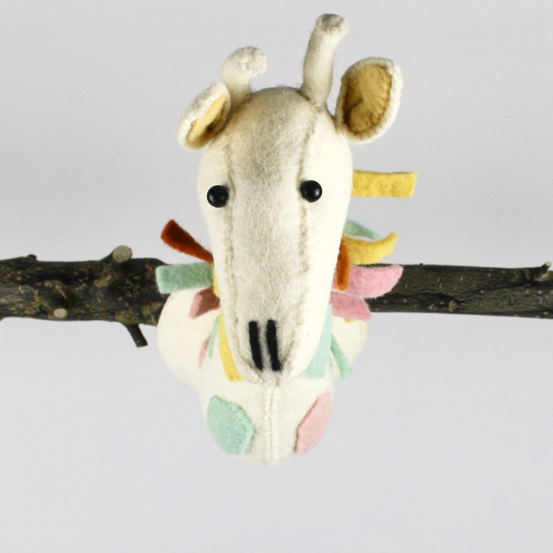 Pastel Giraffe Felt Head